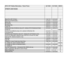 2016- 2017 Sabina Elementary Route Times AM TIMES PM TIMES