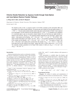 Chlorine Dioxide Reduction by Aqueous Iron(II