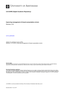 Improving management of breech presentation at term Rosman, AN
