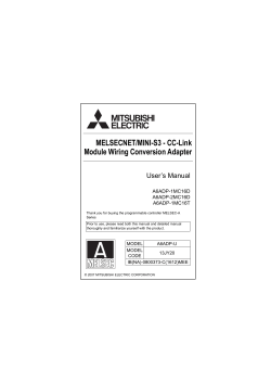 CC-Link Module Wiring Conversion Adapter User`s Manual