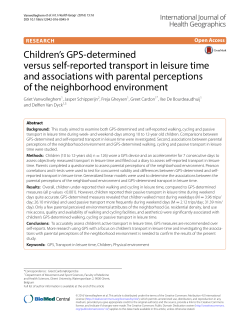 Children`s GPS-determined versus self