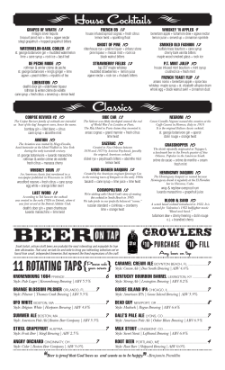 House Cocktails Classics 11 rotating taps