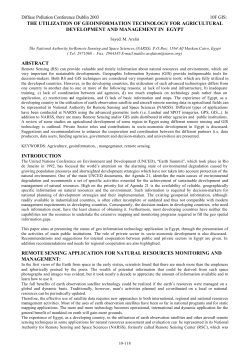 the utilization of geoinformation technology for agricultural