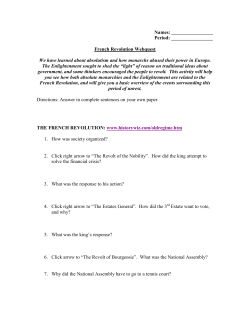 French Revolution Webquest