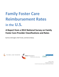 Foster Care Reimbursement Rates in the U.S