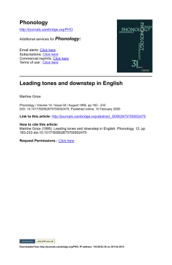 Leading tones and downstep in English