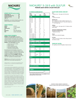 Product Reference Sheet