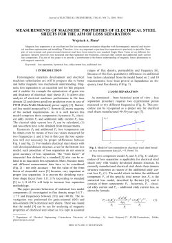 measurements of magnetic properties of electrical steel sheets for