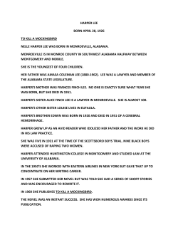 harper lee born april 28, 1926 to kill a mockingbird nelle harper lee