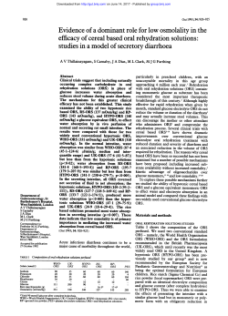 studies in a model ofsecretory diarrhoea