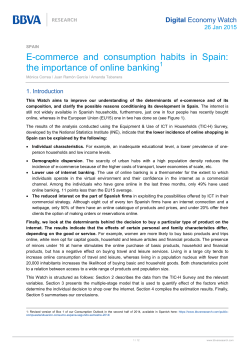 E-commerce and consumption habits in Spain: the importance of