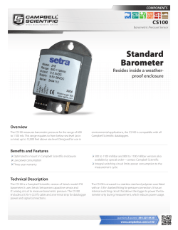 Standard Barometer - Campbell Scientific