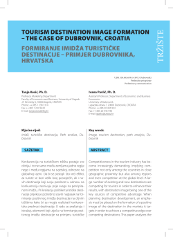 Formiranje imidža turističke destinacije