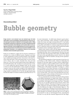 Bubble geometry