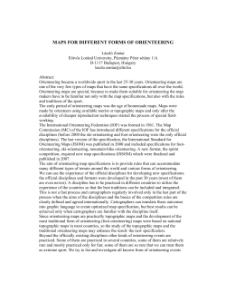 maps for different forms of orienteering