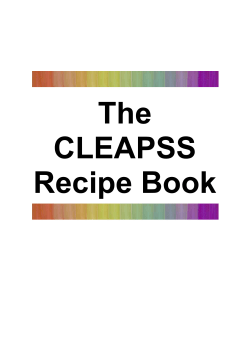 The CLEAPSS Recipe Book