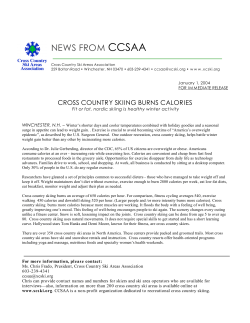 news from ccsaa - Cross Country Ski Areas Association