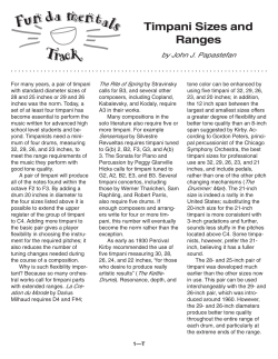 Timpani Sizes and Ranges