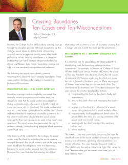 Crossing Boundaries Ten Cases and Ten Misconceptions