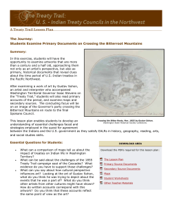 A Treaty Trail Lesson Plan The Journey