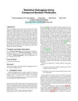 Statistical Debugging Using Compound Boolean Predicates