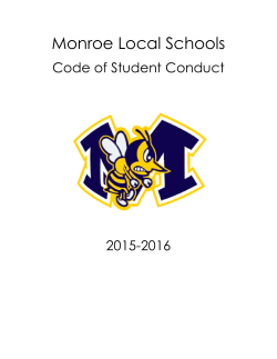 Code of Conduct - Monroe Local Schools