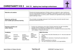 Christianity Unit 15, item 6. PDF 233 KB