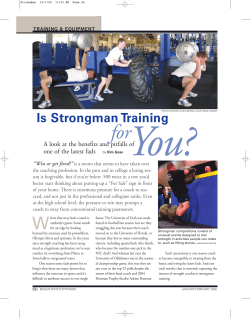 Is Strongman Training - Bigger Faster Stronger