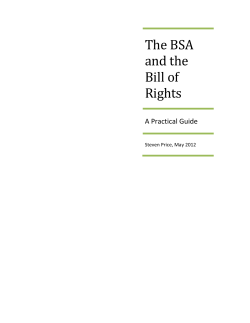 The BSA and the Bill of Rights - Broadcasting Standards Authority