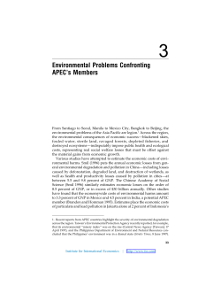 Environmental Problems Confronting APEC`s Members