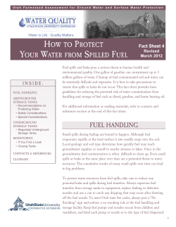 How to Protect Your Water from Spilled Fuel