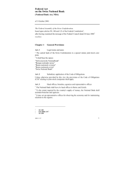 Federal Act on the Swiss National Bank (National Bank Act)