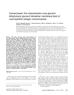 Crenarchaeol: the characteristic core glycerol dibiphytanyl glycerol