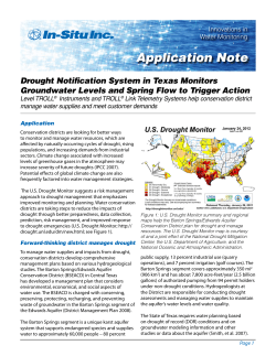 Notification System in Texas Monitors Groundwater - In