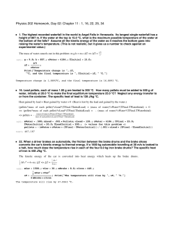Physics 202 Homework, Day 02: Chapter 11 : 1, 16, 22, 25, 34