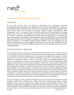 RE technology Chemistry in wastewater v0.5