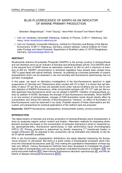 blue-fluorescence of nadph as an indicator of marine primary