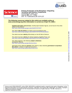 Primary Production of the Biosphere