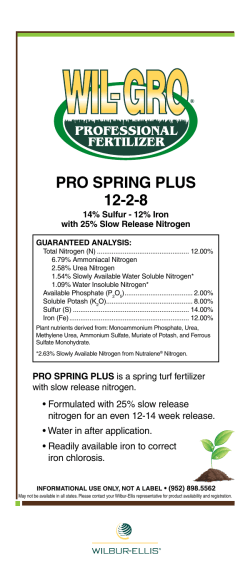 pro spring plus 12-2-8 - Wilbur