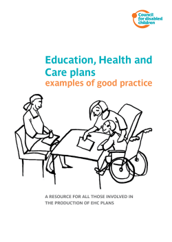 Education, Health and Care plans: Examples of good practice