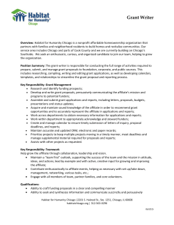 Grant Writer - Windy City Habitat for Humanity