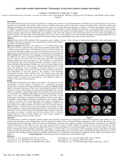 Intracranial Vascular Malformations: Tractography Reveals Motor