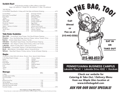 THE BAG, TOO! - In The Bag Deli