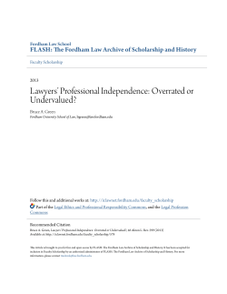 Lawyers&acirc;&bull;Ž Professional Independence