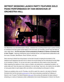 detroit sessions launch party features solo piano