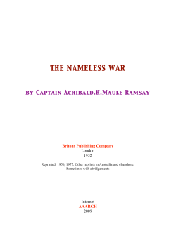 the nameless war - White Aryan Resistance