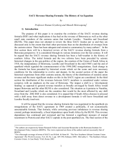 SACU Revenue Sharing Formula - Open Society Foundation