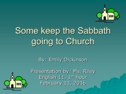 Some keep the Sabbath going to Church