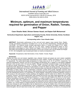 Minimum, optimum, and maximum temperatures required for