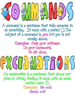 A command is a sentence that tells someone to do something. It
